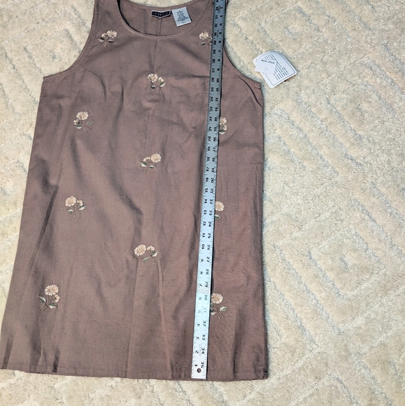 Erika & Co. Cotton/Linen Blend Embroidered Sleeveless Lightweight Dress,… - Picture 6 of 8